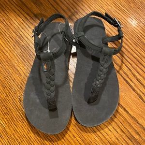 Little Girls Rainbow black braided sandals size 13 - 1